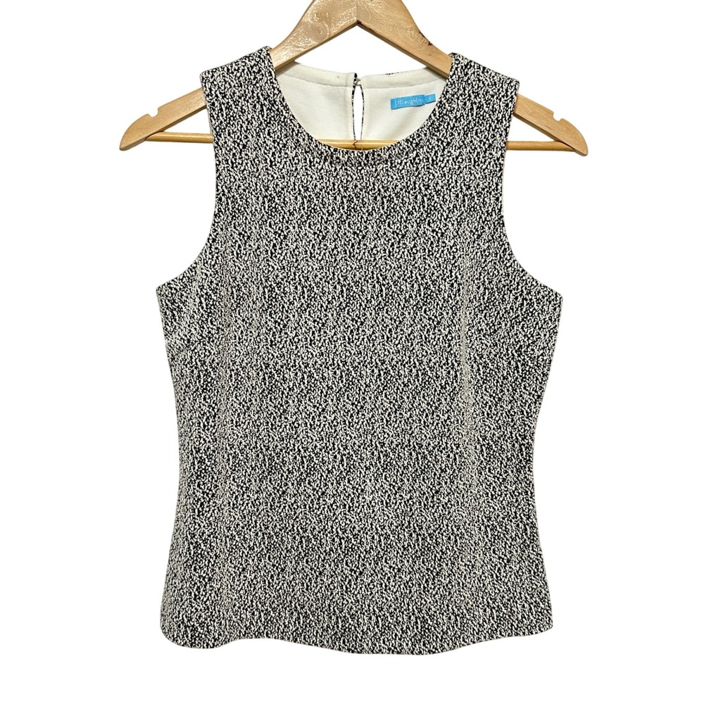 J. McLaughlin‎ Textured Top Womens Small Sleeveless Knit Shell Neutral Office